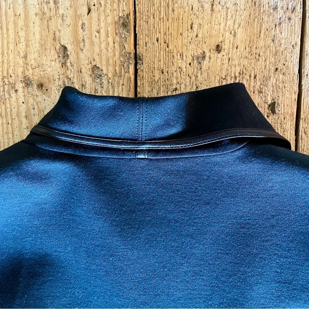 Lafayette 148 Black Drape Front Wool Vest Cardigan Layering Piece M - Picture 8 of 9